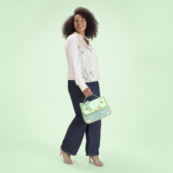 Peter Pan Tinker Bell Holiday Sequin Crossbody Bag with Charms, Image 2